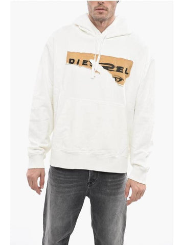 Hooded Sweatshirt A08528 0EJAA 141 White - DIESEL - BALAAN 1