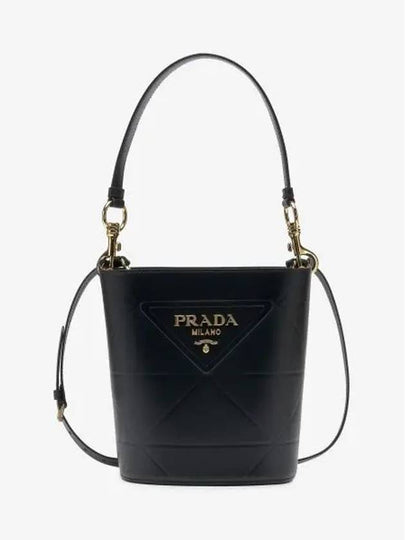 Top Stitching Bucket Bag Black - PRADA - BALAAN 2