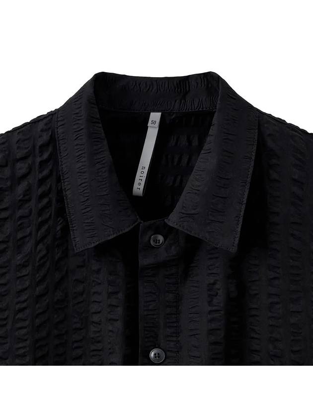 Overfit Ripple Half Shirt Black - NOIRER - BALAAN 5