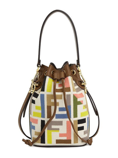 Mon Tresor Embroidered FF Logo Bucket Bag - FENDI - BALAAN 2