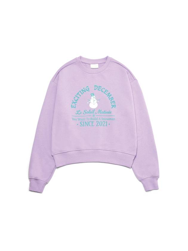 Exciting Snow Man Sweatshirt Lavender - LE SOLEIL MATINEE - BALAAN 2