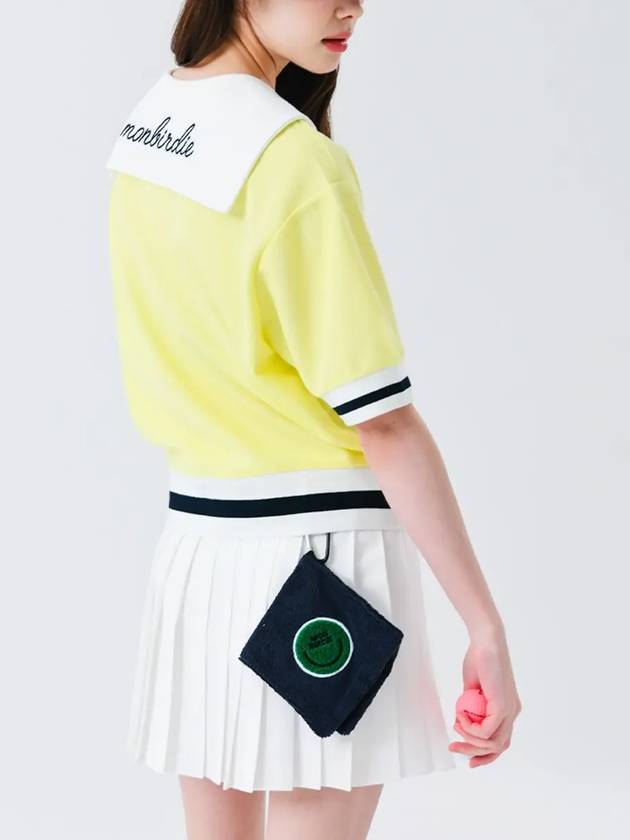 Smile Square Golf Ball Towel NAVY - MONBIRDIE GOLF - BALAAN 8