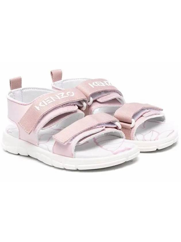 Kids Women Logo Velcro Sandals Pink K59044 454 - KENZO - BALAAN 2