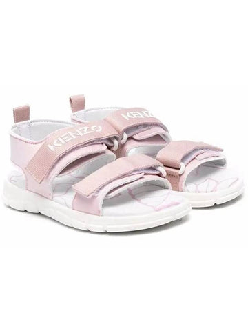 Kids Logo Velcro Sandals Pink K59044 454 - KENZO - BALAAN 1