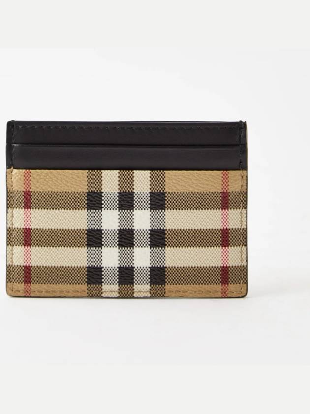 Vintage Check Card Wallet Beige - BURBERRY - BALAAN 6