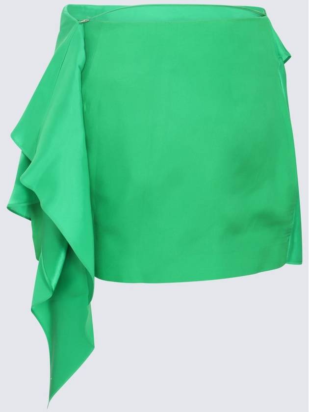 Gauge81 Green Silk Himeji Mini Skirt - GAUGE81 - BALAAN 2