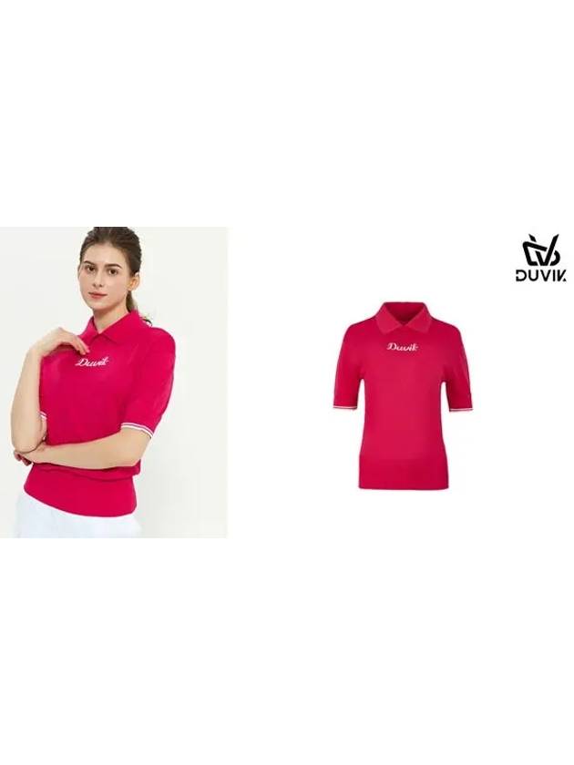 Variant Polo Collar Short Sleeve Sweater DD2WSW201PK - DUVIK - BALAAN 7