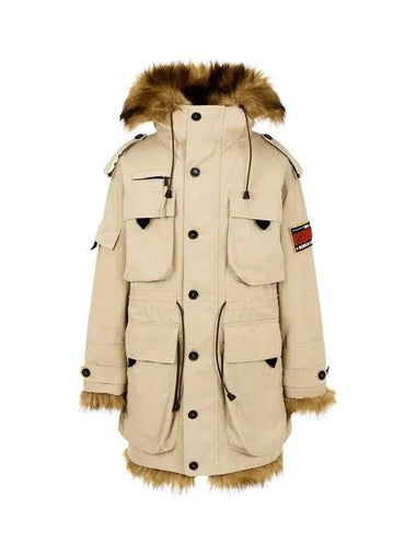 Men's Fur Liner Hooded Over Parka Beige 270849 - DSQUARED2 - BALAAN 1