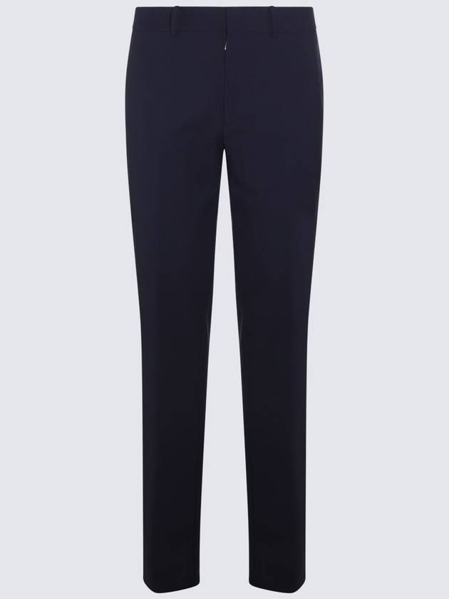 23 fw Navy Blue Viscose Blend Tailored Pants OMCO020F23FAB0014747 B0480945892 - OFF WHITE - BALAAN 2