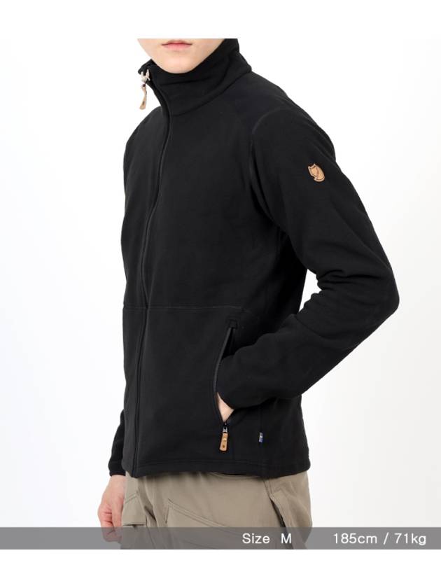 Men's Sten Fleece Zip-up Jacket Black - FJALL RAVEN - BALAAN 10