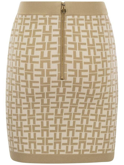 Viscose logo jacquard miniskirt - ELISABETTA FRANCHI - BALAAN 2