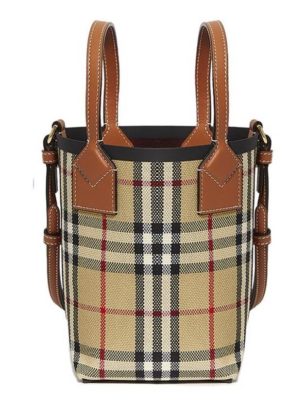 Mini London Tote Bag Archive Beige - BURBERRY - BALAAN 3