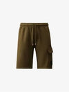 Light Fleece Utility Shorts Green - CP COMPANY - BALAAN 3