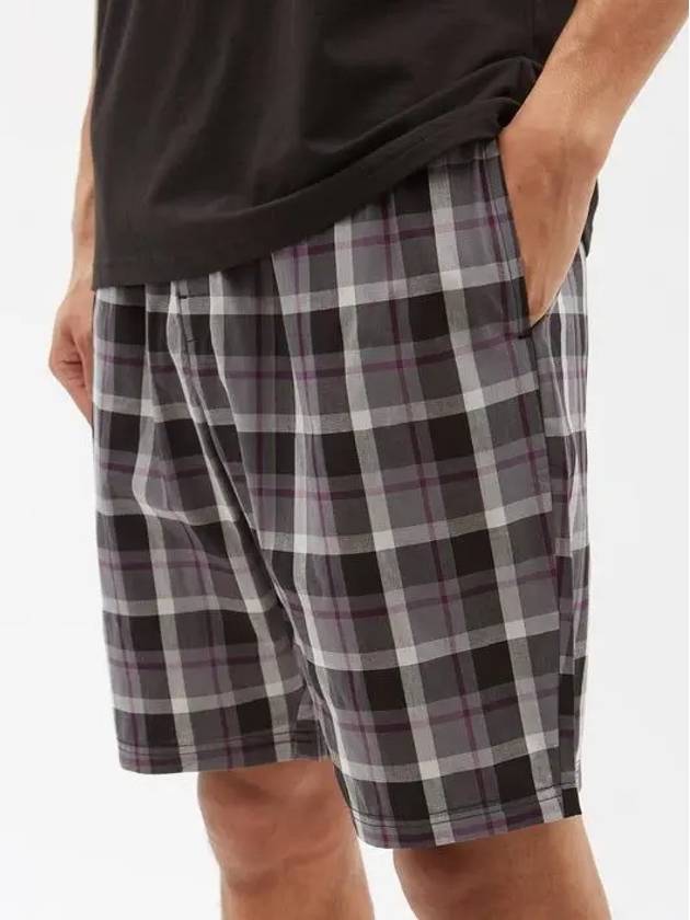 Calvin Klein Underwear Print Logo Check Cotton Jersey Pajama Set - CALVIN KLEIN - BALAAN 3