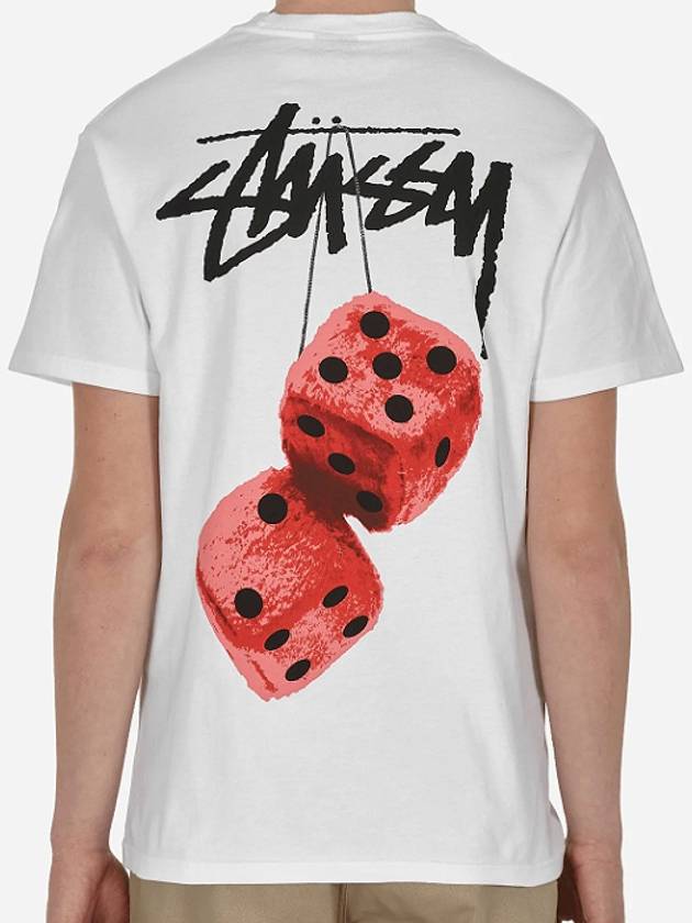 fuzzy dice t shirt white women - STUSSY - BALAAN 3