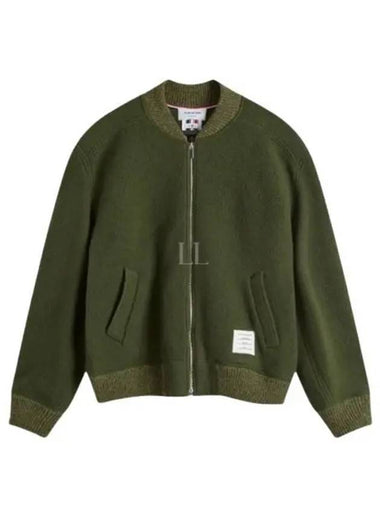 Wool Fleece Bomber MJT395A J0100 320 - THOM BROWNE - BALAAN 1