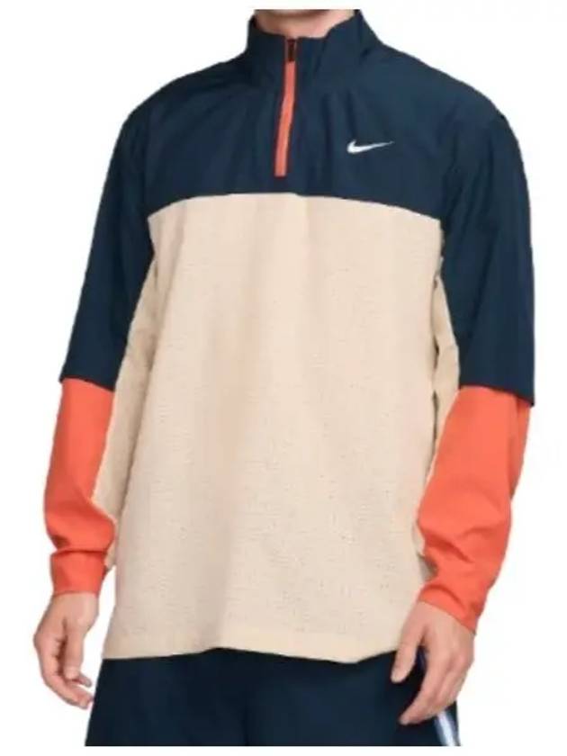 Golf Club Dri Fit Half Zip Jacket Sanddrift Armory Navy - NIKE - BALAAN 2