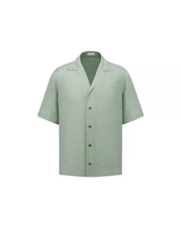 Oblique Short Sleeve Shirt Green - DIOR - BALAAN 2