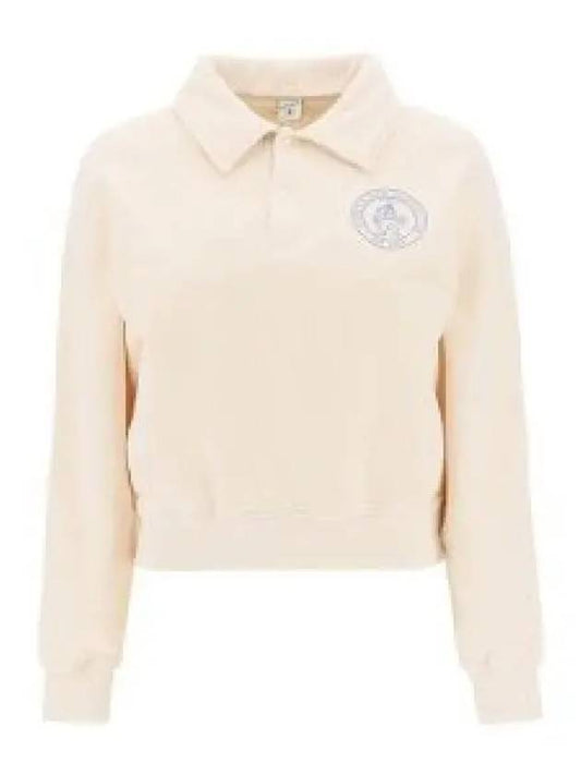 Lion Crest Cotton Polo Shirt Cream - SPORTY & RICH - BALAAN 2