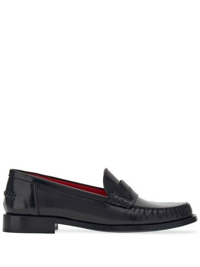 Logo Leather Loafers Black - SALVATORE FERRAGAMO - BALAAN 2