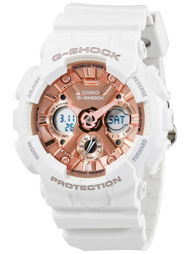 Casio G-Shock S Series Rose Gold Dial Ladies Sports Watch GMAS120MF-7A2 - CASIO - BALAAN 1