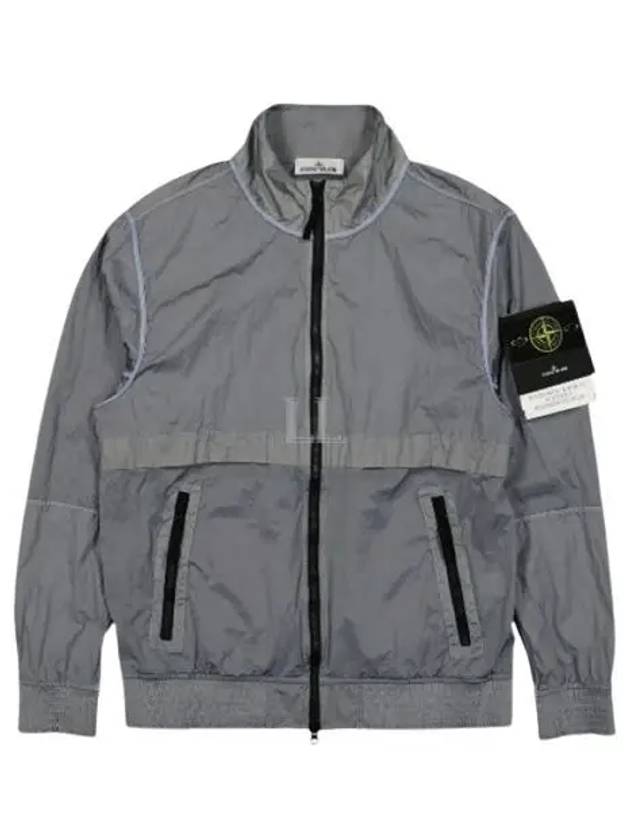 Logo Patch Recycled Nylon Track Jacket Sky Blue - STONE ISLAND - BALAAN 2