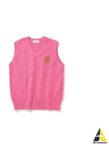 M GN LOGO JQD V NECK KNIT VEST LQ3IV01M - MARK & LONA - BALAAN 1