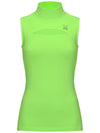 C23MTS020W Front Mesh Half Neck Top Green - CHUCUCHU - BALAAN 1