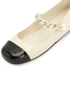 Miu Miu Patent Leather Ballerina Flats Ivory - MIU MIU - BALAAN 8