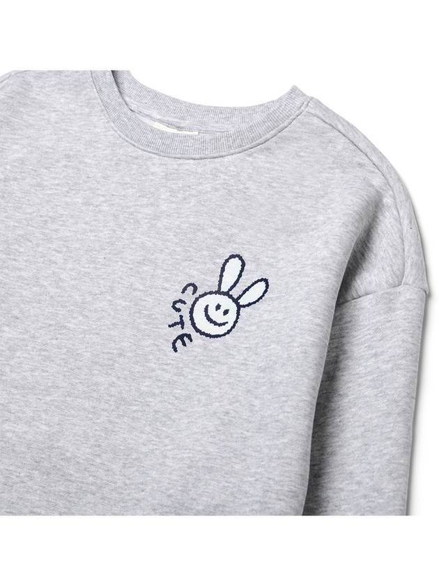 Brushed Options Smiling Rabbit Sweat Shirts MELANGE GRAY - LE SOLEIL MATINEE - BALAAN 4