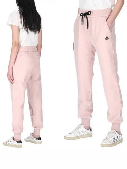 Women's Logo Patch Casual Jogger Track Pants Pink - MOOSE KNUCKLES - BALAAN 2