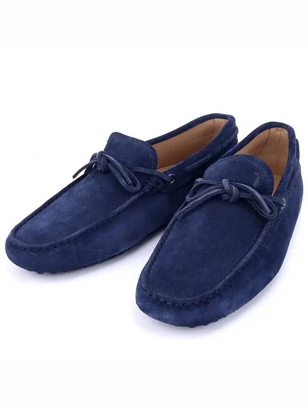 Men's Gommino Suede Driving Shoes Navy - TOD'S - BALAAN 3