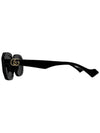 Double G Geometric Frame Sunglasses Black - GUCCI - BALAAN 7