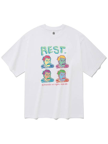 Rest Short Sleeve T Shirt White - RADINEO - BALAAN 1