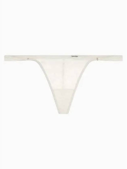 Floral Lace String T-Panties Chalk - CALVIN KLEIN - BALAAN 2