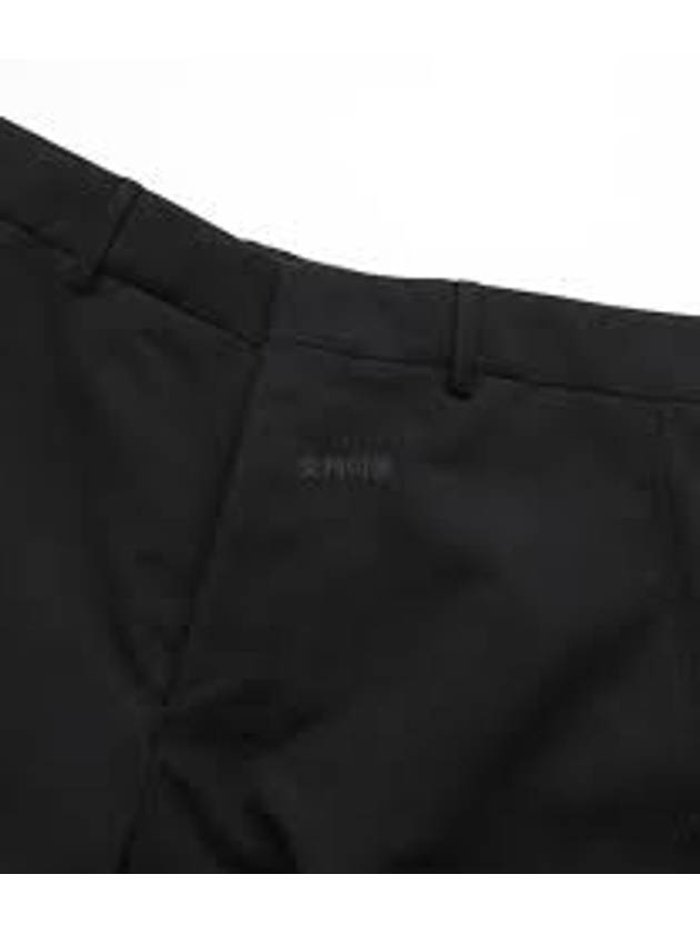 Virgin Wool Chino Straight Pants Black - AMI - BALAAN 8