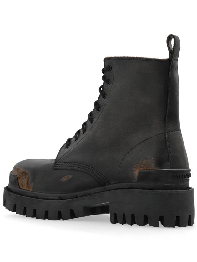 Strike Lace-Up Ankle Boots Brown Black - BALENCIAGA - BALAAN 6