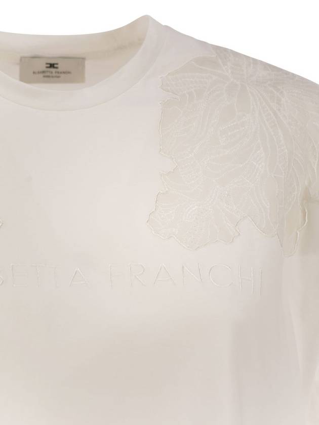 Boxy cut jersey T-shirt - ELISABETTA FRANCHI - BALAAN 4