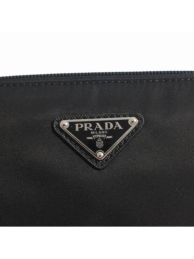 Re-Nylon Zipper Clutch Bag Black - PRADA - BALAAN 4