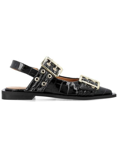 Feminine Buckle Flat Black - GANNI - BALAAN 2