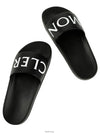 Logo Slippers Black - MONCLER - BALAAN.