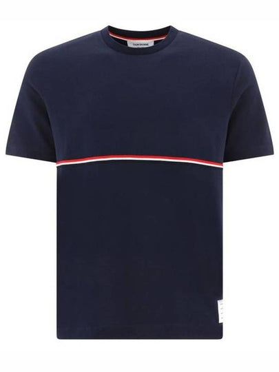 Midweight Jersey Short Sleeve T-Shirt Navy - THOM BROWNE - BALAAN 2