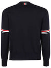 Men's Milan Stitch Armband Crew Neck Knit Top Navy - THOM BROWNE - BALAAN 4