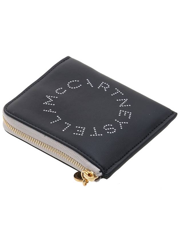 Logo Zipper Card Wallet Black - STELLA MCCARTNEY - BALAAN 5