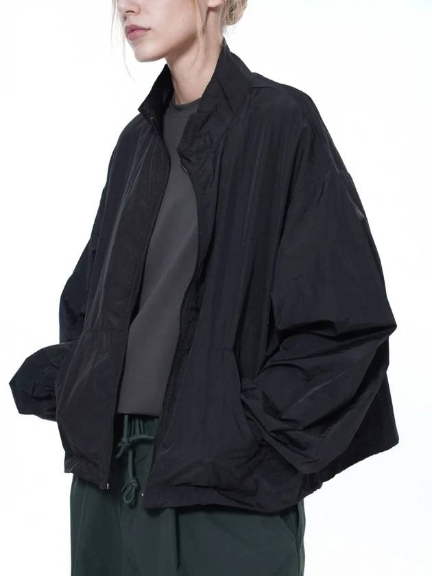 Searsucker Crop Windbreaker Jumper Black - CHANCE'S NOI - BALAAN 3