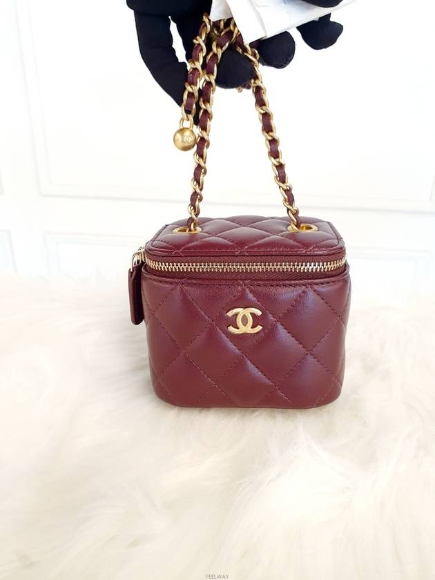 Daol Beomeo Branch Gold Ball Vanity Burgundy AP1447 Condition S - CHANEL - BALAAN 5