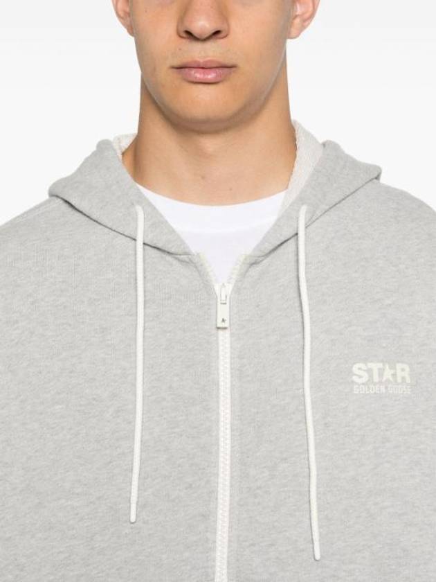 Star Logo Zip-Up Hoodie Melange Grey - GOLDEN GOOSE - BALAAN 5