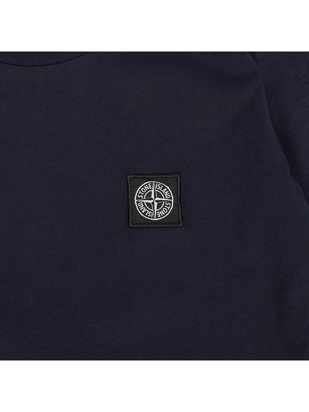 Kids 30/1 Cotton Jersey Short Sleeve T-Shirt Navy - STONE ISLAND - BALAAN 6