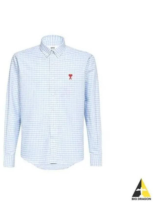 Heart logo check shirt 2color HSH113 CO0023 - AMI - BALAAN 1