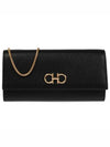 Gancini Chain Long Wallet Black - SALVATORE FERRAGAMO - BALAAN 2